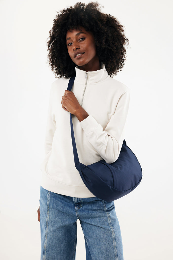 Load image into Gallery viewer, Crescent XL AWARE™ RPET half moon sling bag - Custom Wood Designs Crescent XL AWARE™ RPET half moon sling bag