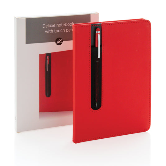 Standard hardcover PU A5 notebook with stylus pen - Custom Wood Designs