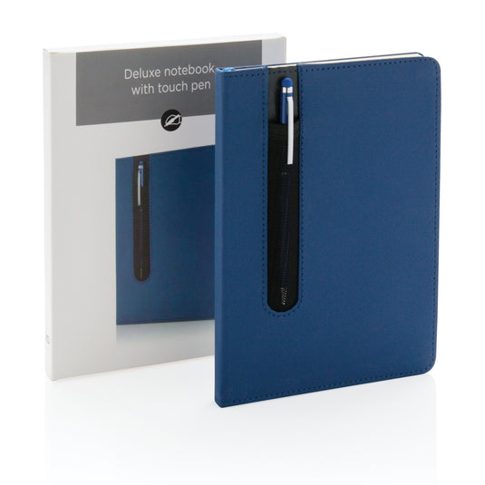Standard hardcover PU A5 notebook with stylus pen - Custom Wood Designs
