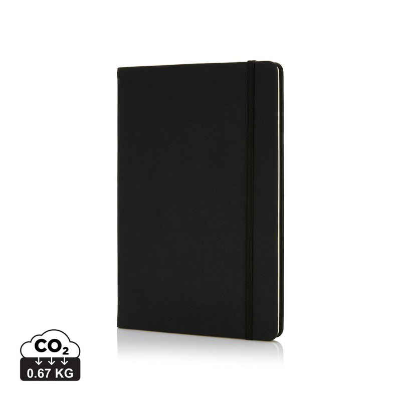Load image into Gallery viewer, Deluxe hardcover PU A5 notebook from XD Collection with a sleek black design and smooth binding, ideal for note-taking and journaling.
