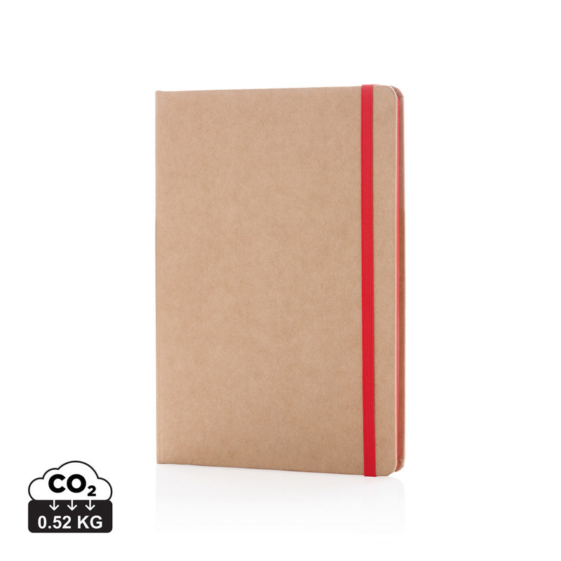 Load image into Gallery viewer, A5 kraft notebook from XD Collection with a rustic cover, ideal for writing or note-taking, displayed on a flat surface.