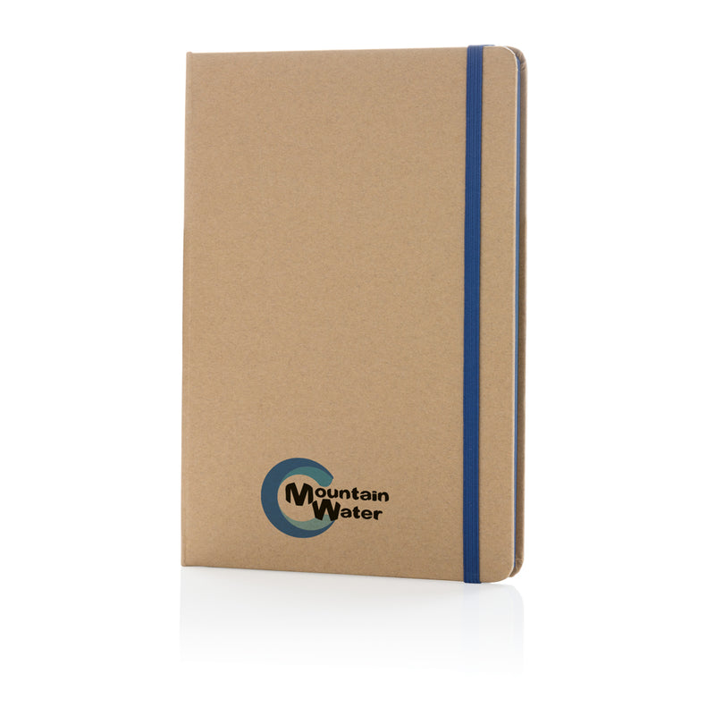 Load image into Gallery viewer, A5 kraft notebook from XD Collection with a durable cover, open to show lined pages, ideal for writing and note-taking.
