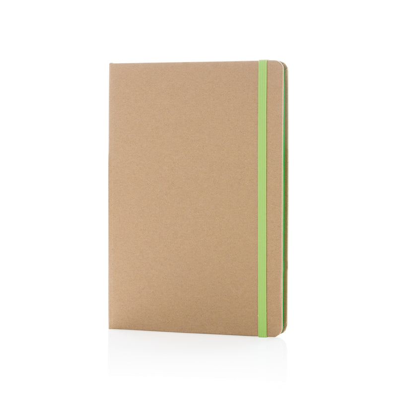 Load image into Gallery viewer, A5 kraft notebook from XD Collection with a sturdy cover, ideal for note-taking and journaling, shown with closed cover.