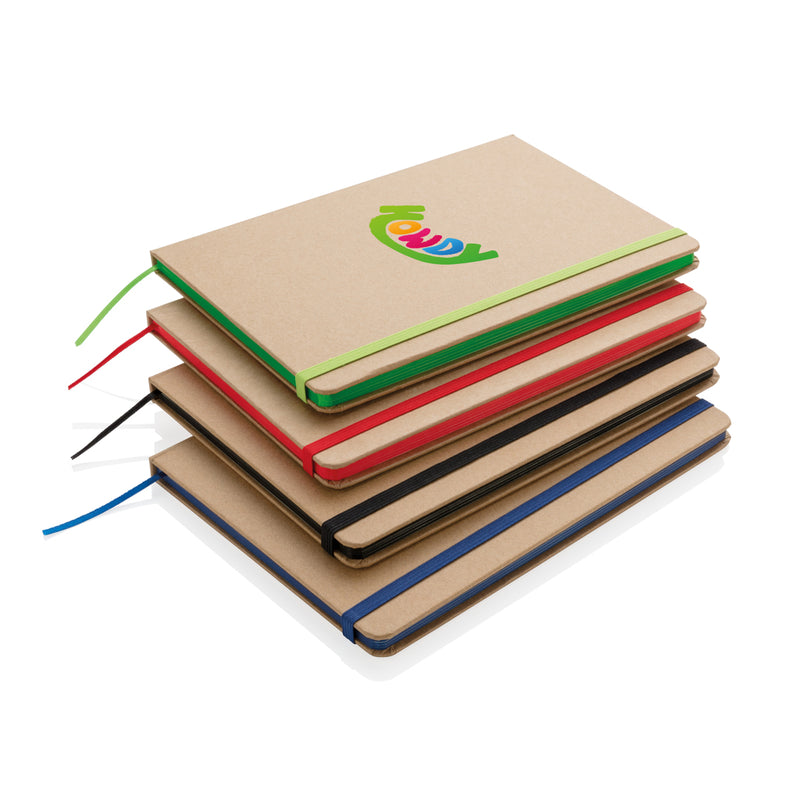 Load image into Gallery viewer, A5 kraft notebook from XD Collection featuring a sturdy cover with a natural kraft finish, ideal for writing and note-taking.