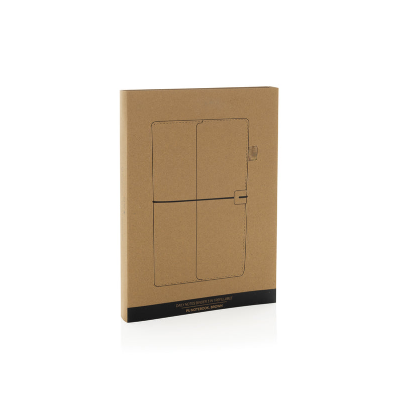Load image into Gallery viewer, XD Collection Daily Notes Binder 3-in-1 refillable PU notebook with portfolio for organized note-taking and writing.