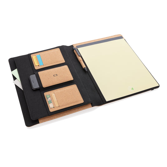 Deluxe cork portfolio A4 with pen - Custom Wood Designs