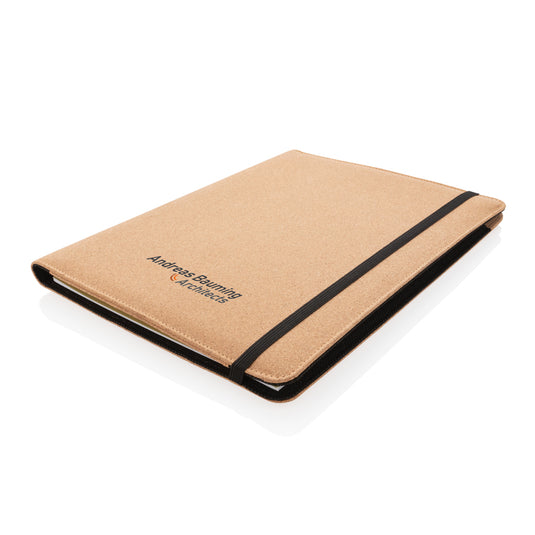 Deluxe cork portfolio A4 with pen - Custom Wood Designs