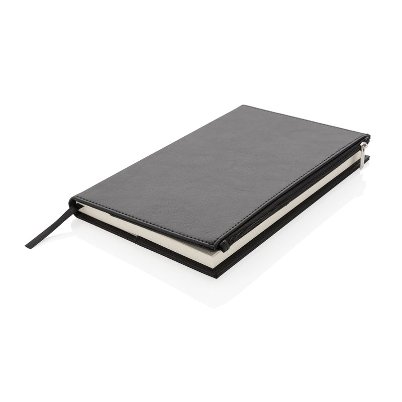 Load image into Gallery viewer, Swiss Peak A5 PU notebook with zipper pocket - Custom Wood Designs