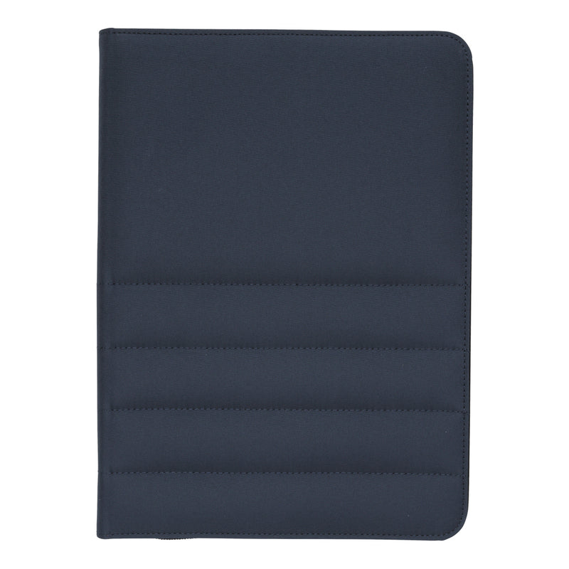 Load image into Gallery viewer, Blue Impact AWARE™ RPET A4 portfolio with zipper by XD Xclusive, featuring a sleek design and secure zip closure.