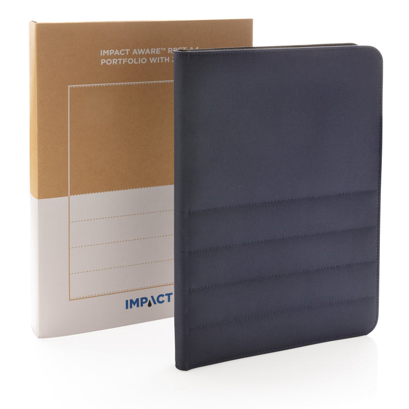 Load image into Gallery viewer, XD Xclusive Impact AWARE™ RPET A4 portfolio with zipper, featuring a sleek design and secure closure for documents and notebooks.