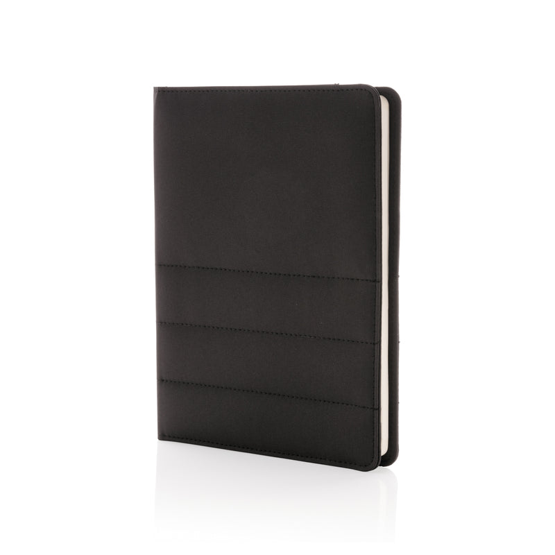 Load image into Gallery viewer, Impact AWARE™ RPET A5 notebook by XD Xclusive, featuring eco-friendly recycled PET cover and spiral binding.