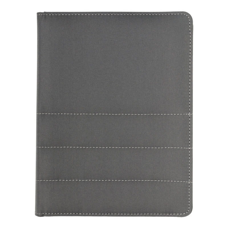 Load image into Gallery viewer, Green Impact AWARE™ RPET A5 notebook by XD Xclusive with spiral binding and eco-friendly design, open showing lined pages.