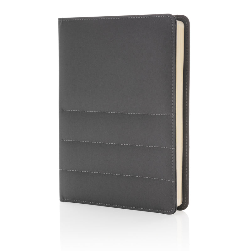 Load image into Gallery viewer, Impact AWARE™ RPET A5 notebook by XD Xclusive with recycled cover, featuring lined pages and compact design for note-taking.