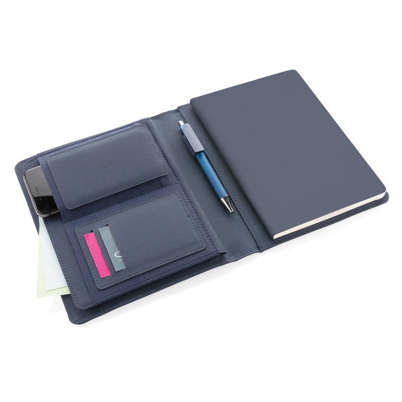 Load image into Gallery viewer, Impact AWARE™ RPET A5 notebook by XD Xclusive featuring a durable eco-friendly cover and lined pages for note-taking.