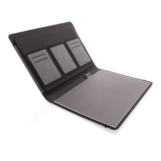 Recycled leather A4 portfolio - Custom Wood Designs