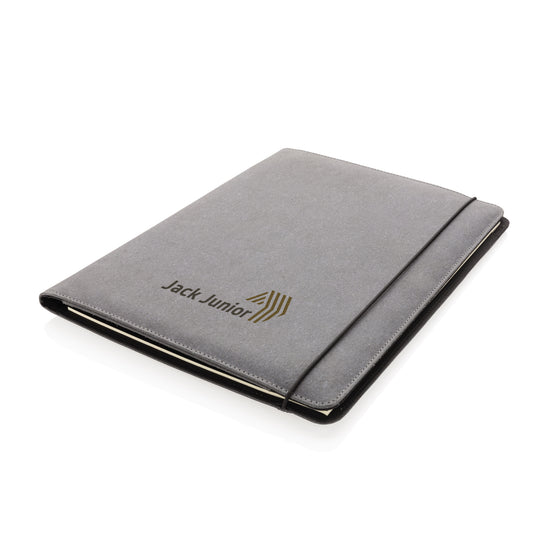 Recycled leather A4 portfolio - Custom Wood Designs
