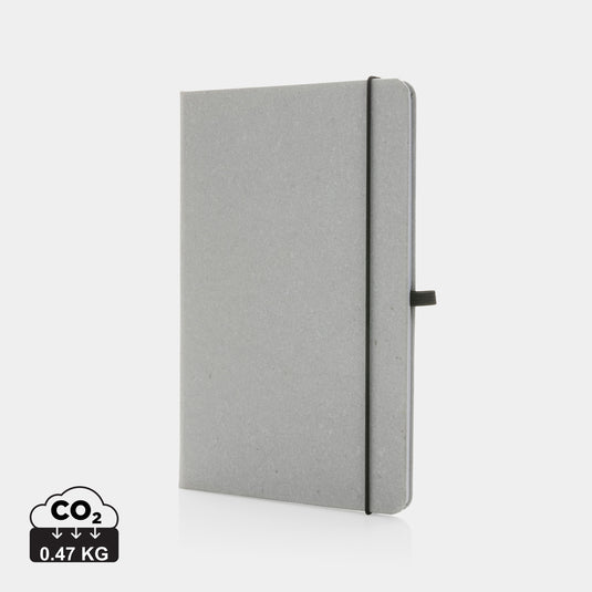 GRS Recycled leather hardcover notebook A5 - Custom Wood Designs