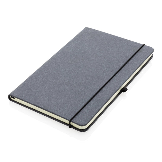 GRS Recycled leather hardcover notebook A5 - Custom Wood Designs