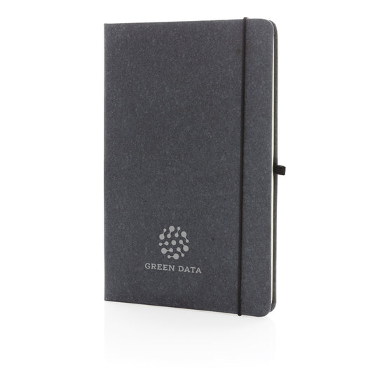 GRS Recycled leather hardcover notebook A5 - Custom Wood Designs
