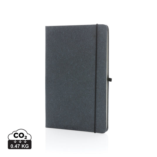GRS Recycled leather hardcover notebook A5 - Custom Wood Designs