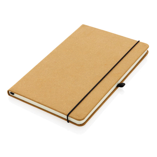 GRS Recycled leather hardcover notebook A5 - Custom Wood Designs