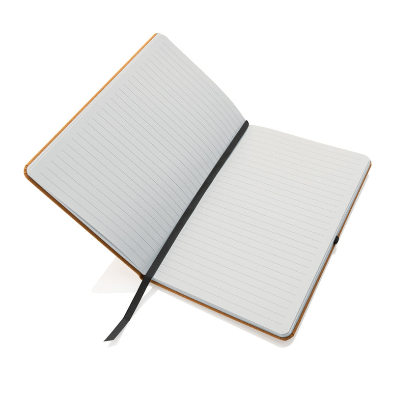 Load image into Gallery viewer, GRS Recycled leather hardcover notebook A5 - Custom Wood Designs