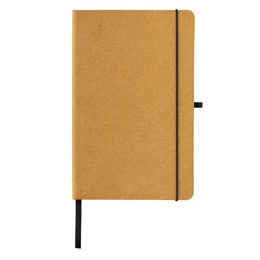 GRS Recycled leather hardcover notebook A5 - Custom Wood Designs