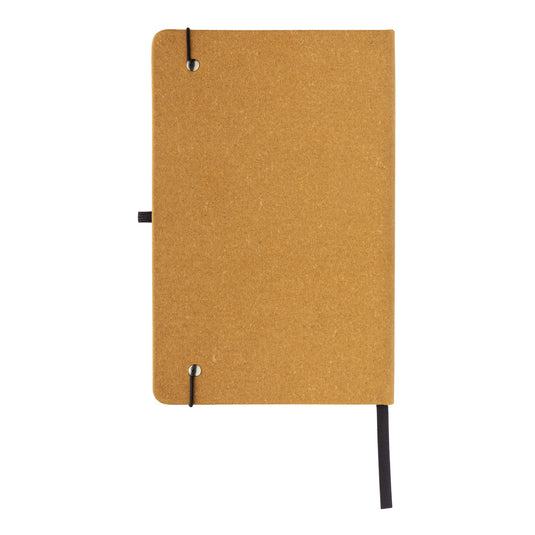 GRS Recycled leather hardcover notebook A5 - Custom Wood Designs