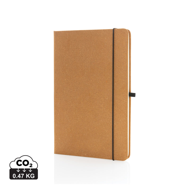 Load image into Gallery viewer, GRS Recycled leather hardcover notebook A5 - Custom Wood Designs