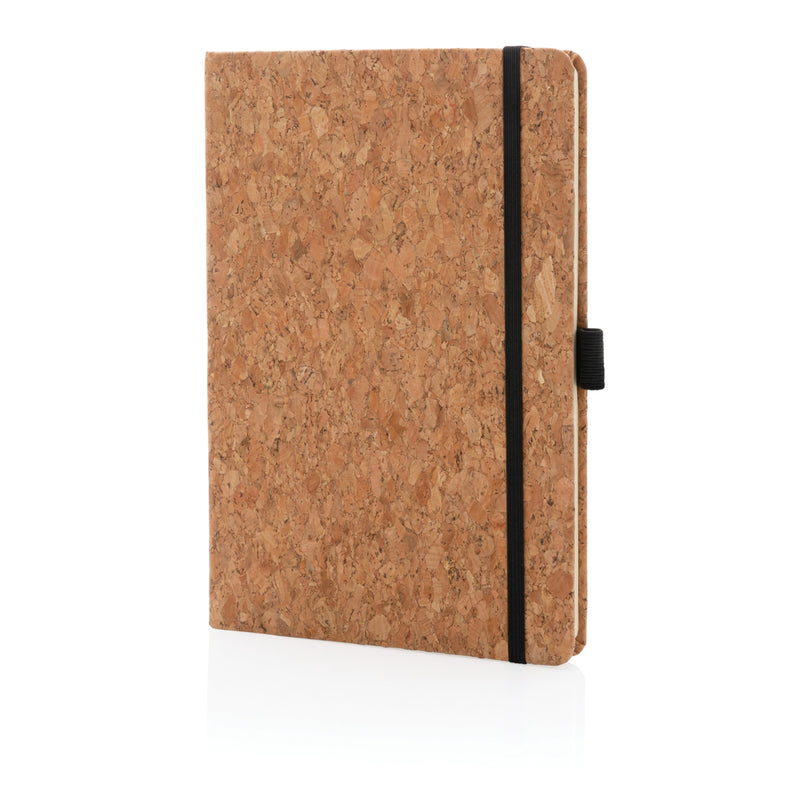 Load image into Gallery viewer, A5 cork hardcover notebook from XD Collection, featuring a natural textured cork cover and a compact, portable design.
