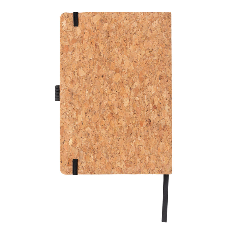 Load image into Gallery viewer, A cork hardcover A5 notebook from XD Collection with a sleek, natural cork cover and spiral binding for writing and note-taking.