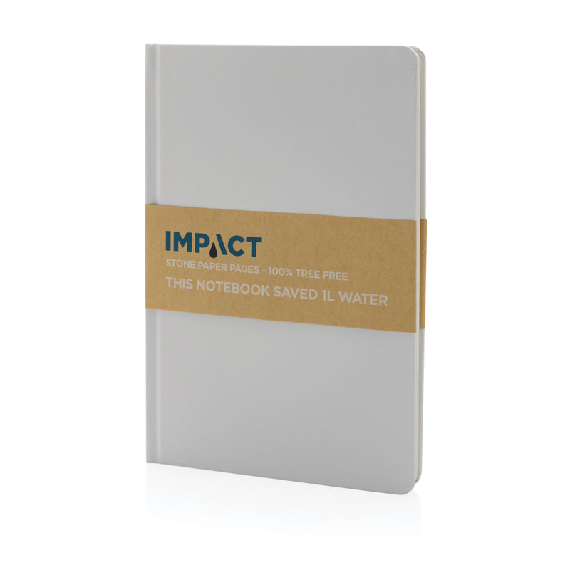 Load image into Gallery viewer, A5 impact stone paper hardcover notebook from XD Collection with a textured black cover and rounded corners.