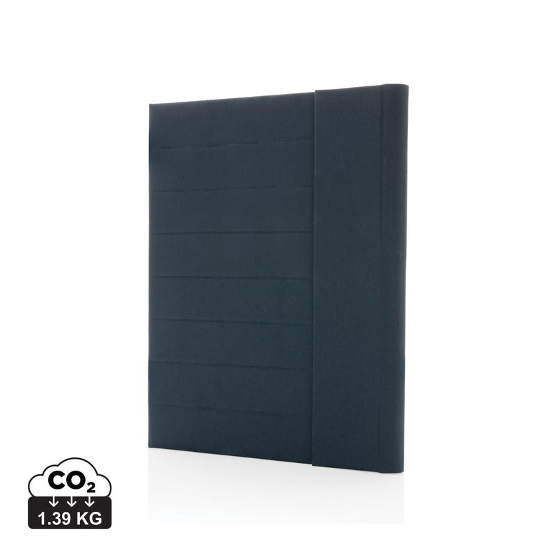 Load image into Gallery viewer, Impact Aware™ A4 portfolio with magnetic closure from XD Xclusive, showing sleek black exterior and secure magnetic clasp.
