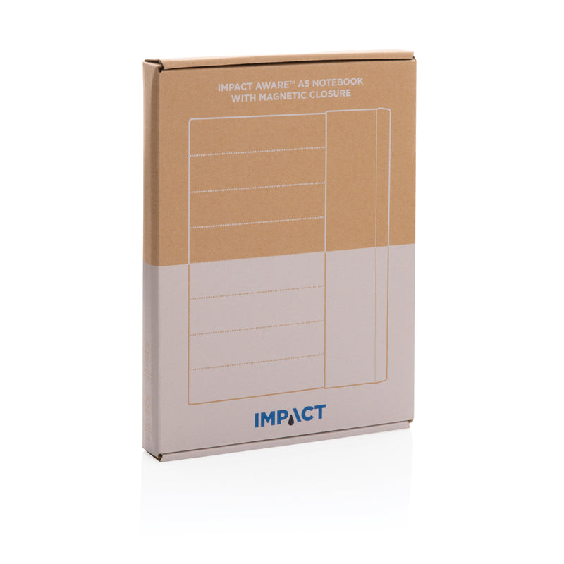Load image into Gallery viewer, Impact Aware™ A5 notebook by XD Xclusive with magnetic closure, featuring a sleek, durable cover and compact size for note-taking.