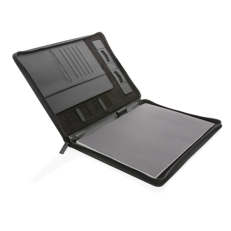 Load image into Gallery viewer, Swiss Peak Heritage RCS rPU A4 portfolio with zipper - Custom Wood Designs