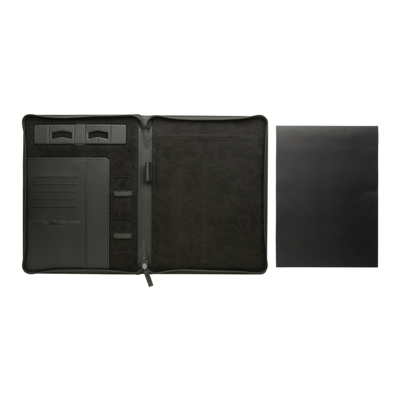 Load image into Gallery viewer, Swiss Peak Heritage RCS rPU A4 portfolio with zipper - Custom Wood Designs