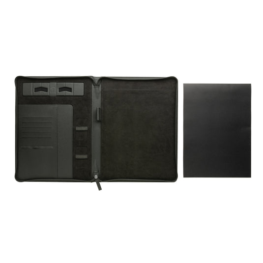 Swiss Peak Heritage RCS rPU A4 portfolio with zipper - Custom Wood Designs