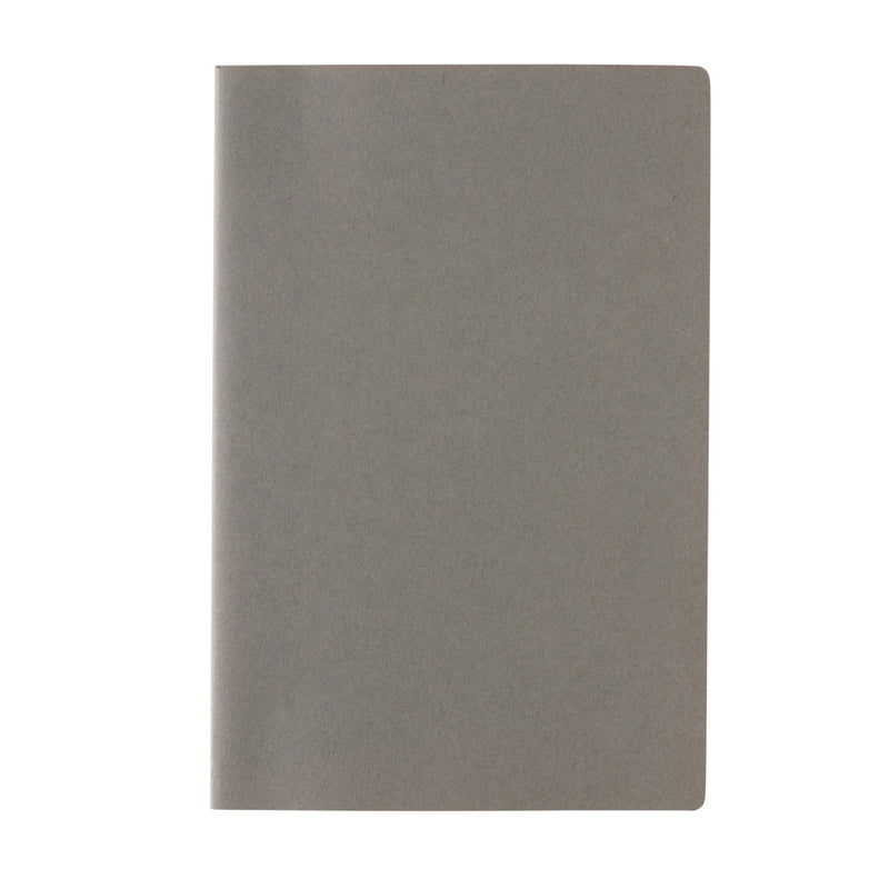 Load image into Gallery viewer, A5 softcover notebook from XD Collection with a sleek black cover, open to show lined pages for writing and note-taking.