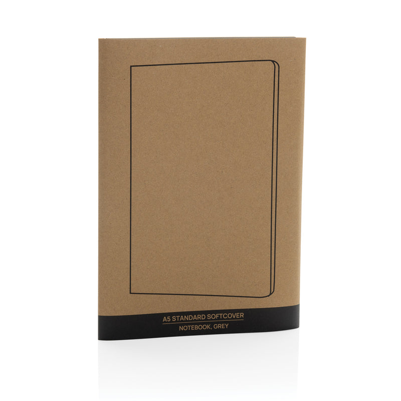 Load image into Gallery viewer, A5 softcover notebook from XD Collection with a black cover and elastic strap, designed for note-taking and journaling.