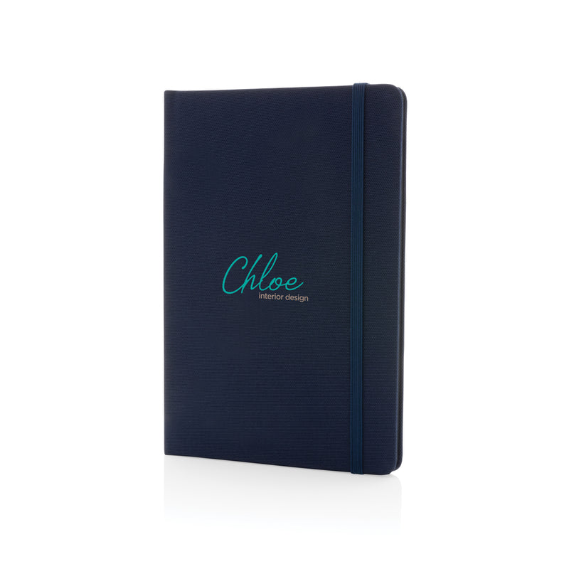 Load image into Gallery viewer, XD Collection GRS certified RPET A5 notebook, eco-friendly portfolio with durable cover and lined pages, for note-taking and organization.