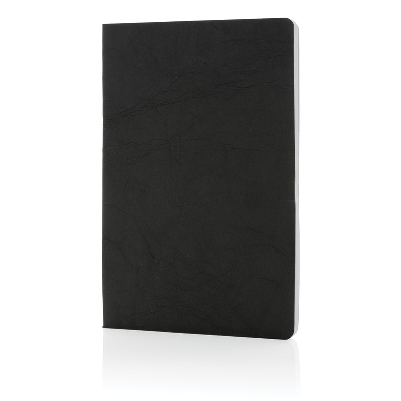 Load image into Gallery viewer, Salton A5 GRS certified recycled paper notebook by XD Collection, featuring a smooth cover and compact size for writing or note-taking.