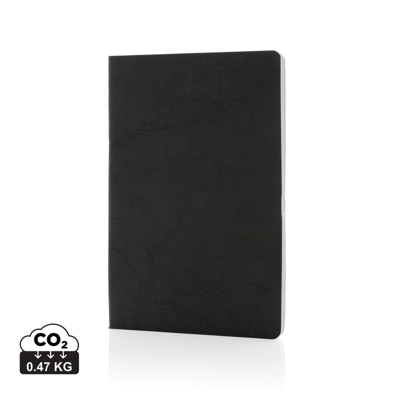 Load image into Gallery viewer, Salton A5 GRS certified recycled paper notebook from XD Collection, featuring a sleek cover and spiral binding.
