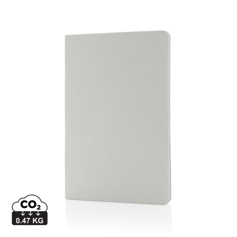 Load image into Gallery viewer, Recycled paper notebook from XD Collection's Salton A5 GRS certified portfolio, featuring a durable cover and lined pages.