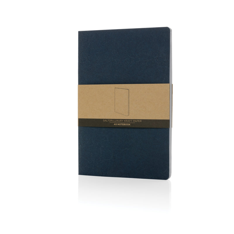 Load image into Gallery viewer, Salton A5 GRS certified recycled paper notebook from XD Collection, showing a closed eco-friendly notebook with a textured cover.