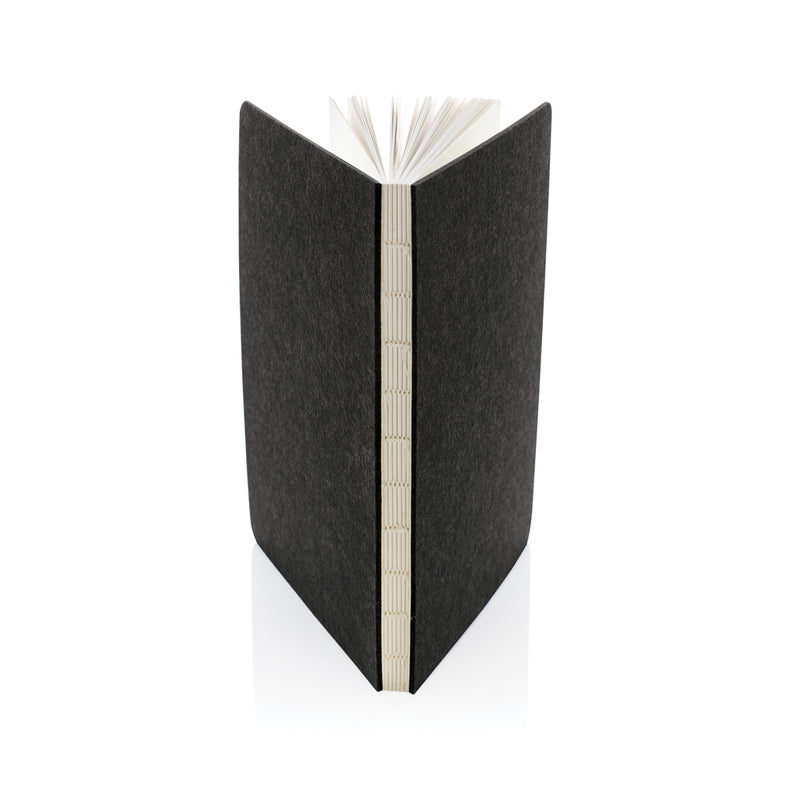 Load image into Gallery viewer, Recycled felt A5 notebook from XD Collection with Phrase GRS certification, featuring a natural felt cover and compact design.
