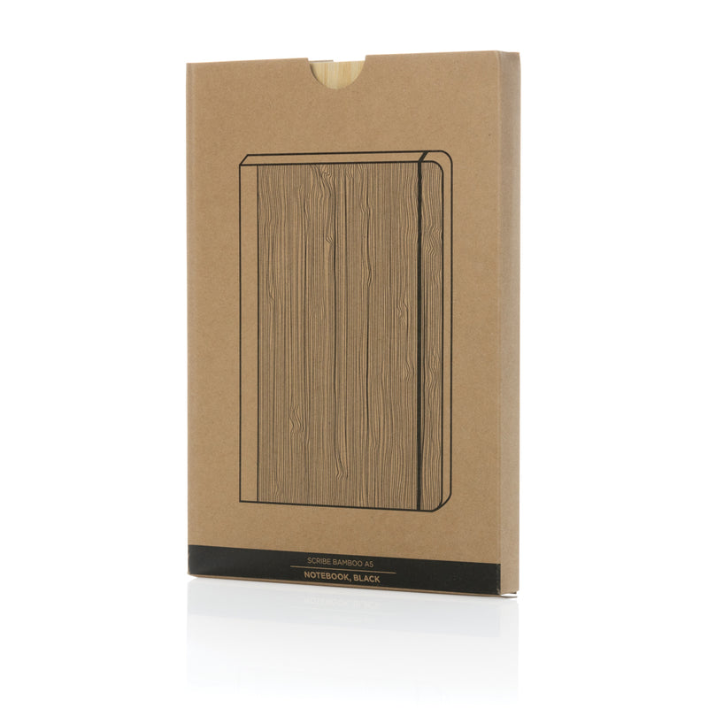 Load image into Gallery viewer, Scribe bamboo A5 Notebook - Custom Wood Designs