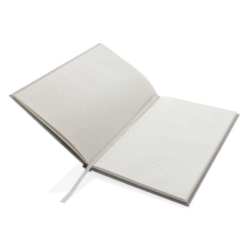 Load image into Gallery viewer, XD Collection Words GRS certified RPET and Kraft A5 notebook with a durable cover and lined pages for note-taking and journaling.