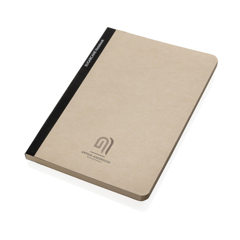 Load image into Gallery viewer, A5 notebook with sugarcane paper cover from XD Collection Stylo series, featuring a natural, textured design.