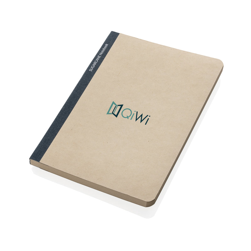 Load image into Gallery viewer, A5 notebook with sugarcane paper cover from XD Collection, featuring a stylish portfolio design and spiral binding.