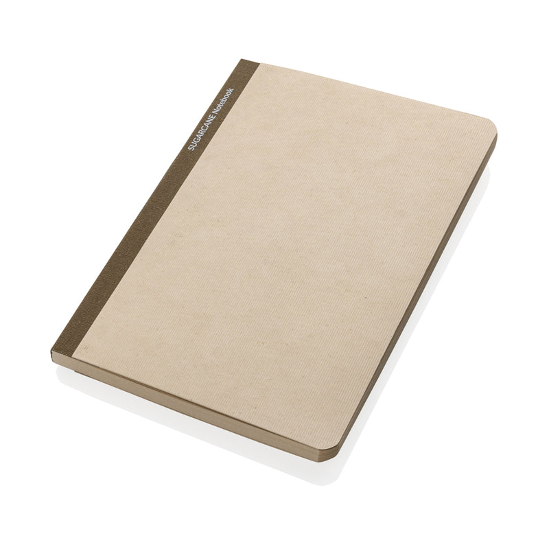 Load image into Gallery viewer, A5 notebook with sugarcane paper cover from XD Collection, featuring a stylish portfolio design and natural textured surface.